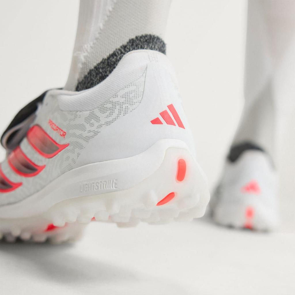 adidas Predator Pro Fold-Over Tongue Turf Football Boots IH7218 Unisex Performance Sports Shoes Cloud White / Solar Turbo / Core Black