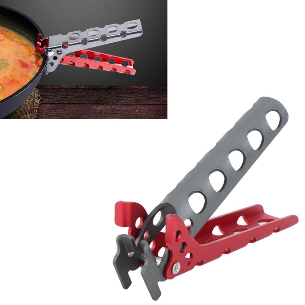 Aluminum Alloy Pot Clamp Portable Pan Grip Handle Durable Pot Gripper Outdoor Cooking