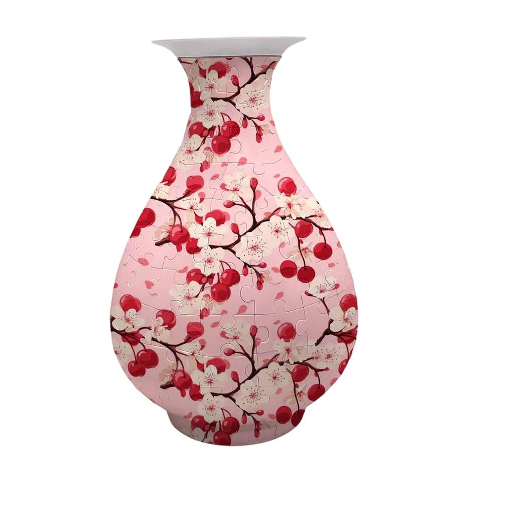 3D Puzzle House Vase Decorative Piece – DIY Floral Container For Living Room Decor