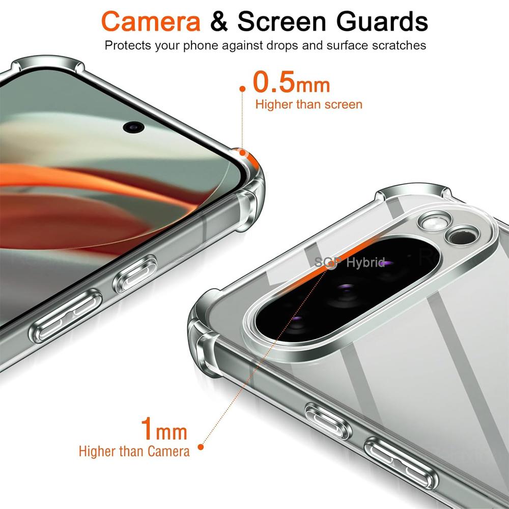 Ударопрочный Бронированный Чехол Для Google Pixel 10 Pro XL Pixel10 Pixel10Pro Pixel10ProXL 5G Прозрачный Силиконовый Чехол Для Телефона Прозрачный Funda