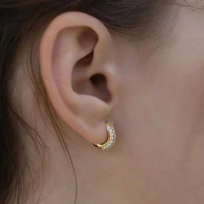 (Серебро 925 пробы) Яркий набор Серьги-кольца EC3205