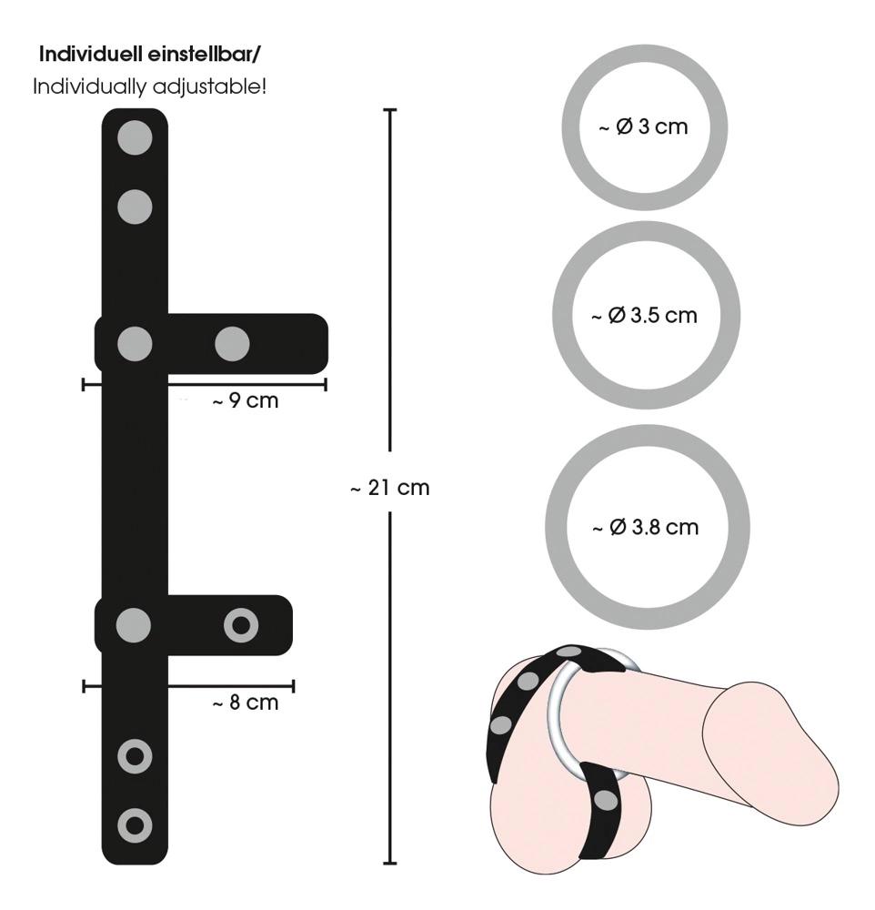 Bad Kitty - Penis Ring with Strap and Interchangeable Rings