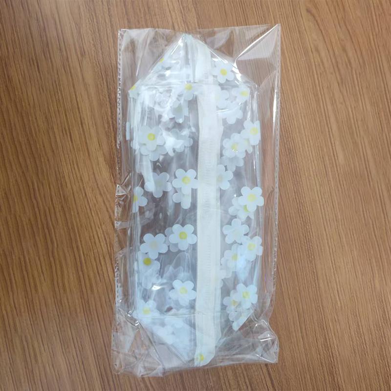 Portable Transparent Makeup Bag Zippered PVC Cosmetic Pouch for Women Travel Toiletry Storage Bag
