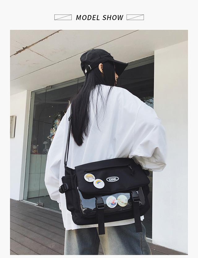 Универсальный рюкзак-мессенджер в корейском стиле: Модная кроссбоди большой вместимости для студентов