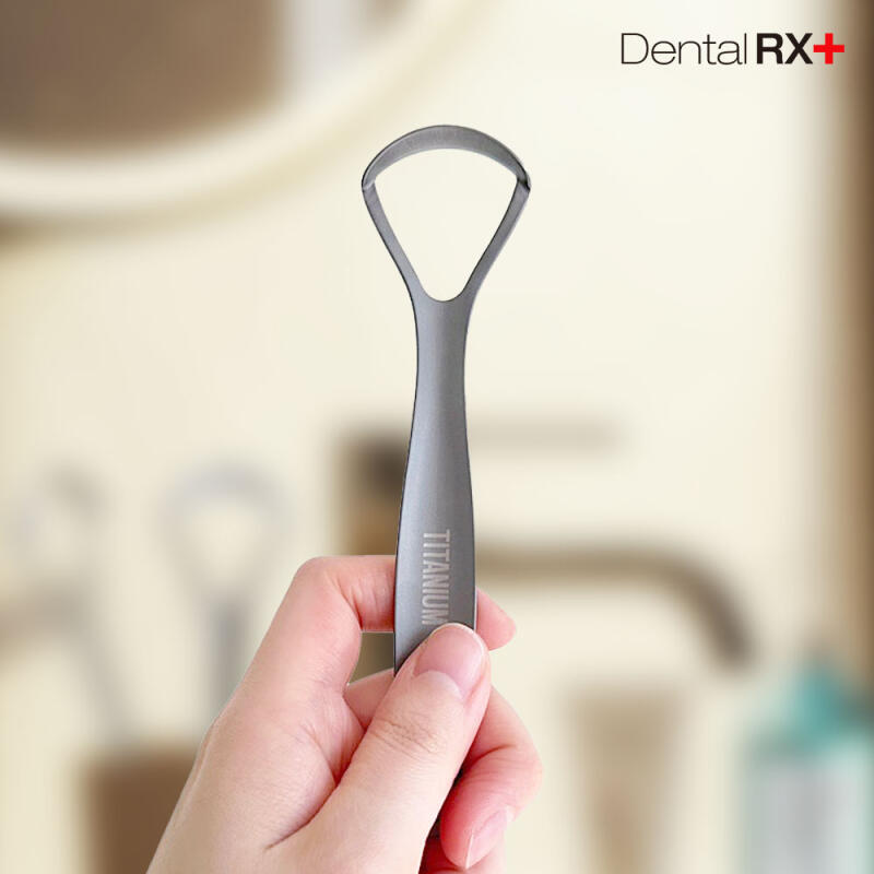 DENTAL RX Полуперманентный Титановый Очиститель Языка с Чехлом в Комплекте (2 типа)