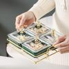 Разделенная керамическая фруктовница с золотой подставкой