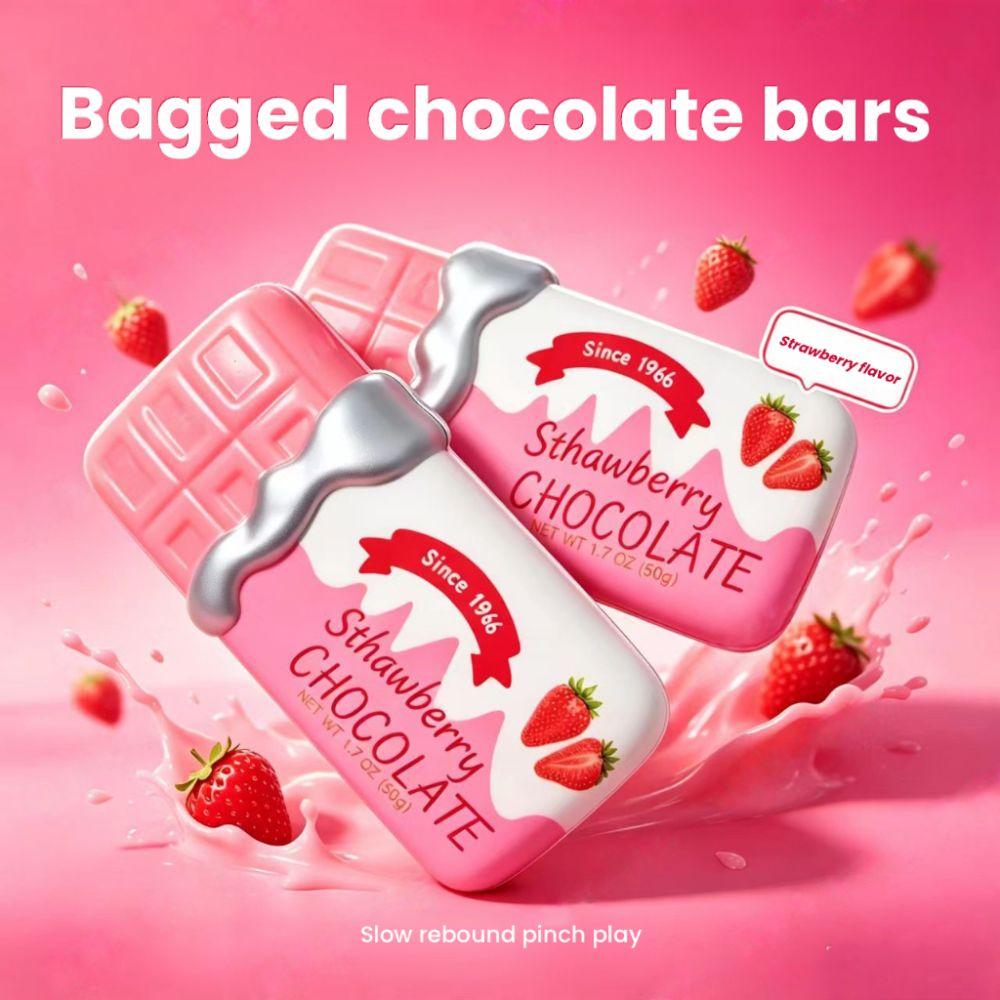 Soft Simulation Chocolate Mini Stress Relief Toy Chocolate Squeeze Fidget Toy for Kids and Adults