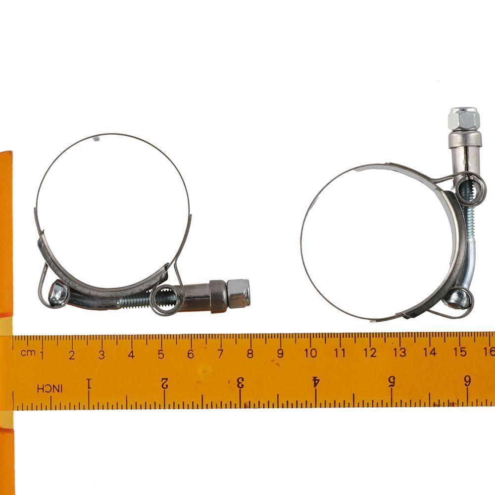 2 шт. 1,5-дюймовых хомута для шланга с Т-образным болтом из нержавеющей стали, диапазон зажима 43-49 мм для внутреннего диаметра шланга 1,5 дюйма