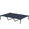 Foldable Outdoor Dog Bed Elevated Stand 122 Cm X 92 Cm X 23 Cm Blue And Black