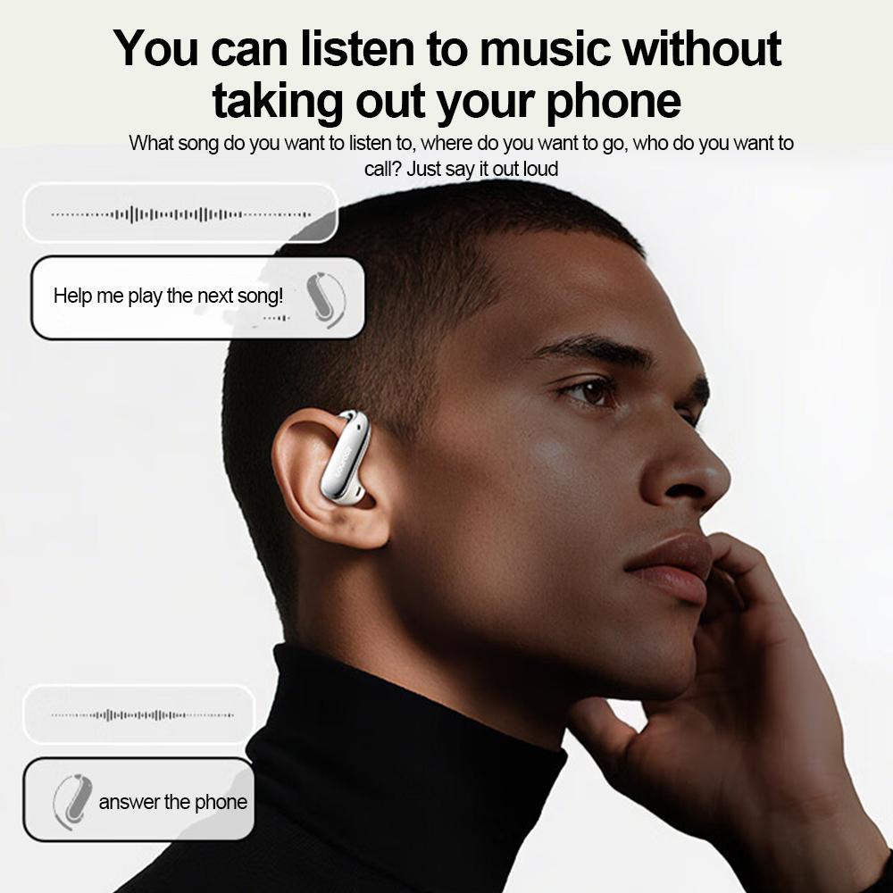 Беспроводные Bluetooth 6.0 наушники с ушным крючком, водонепроницаемые спортивные наушники Hi-Fi стерео с шумоподавлением, гарнитуры для телефона