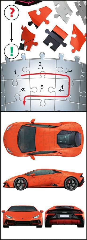 Ravensburger 3D Lamborghini EVO 11238 8 108-piece puzzle Huracán (3D puzzle)