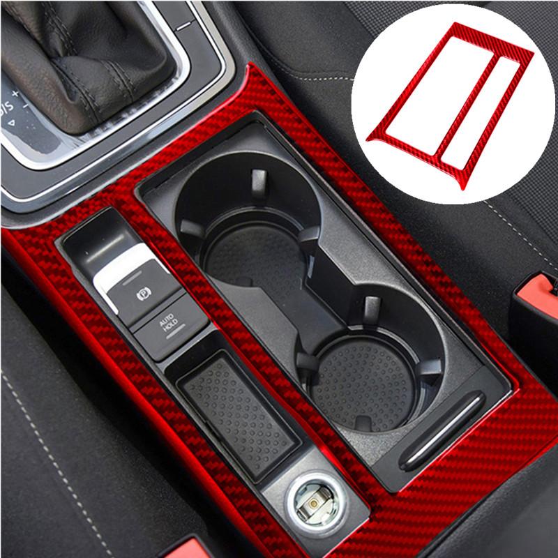 Защитное украшение салона автомобиля, красная наклейка из углеродного волокна для Volkswagen VW Golf 7 GTI MK7 2014-Стайлинг