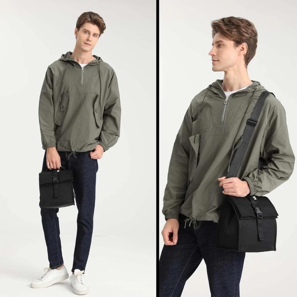 Adjustable Shoulder Strap Insulated Lunch Bag Portable Insulated Meal Container Picnic Bag  Work