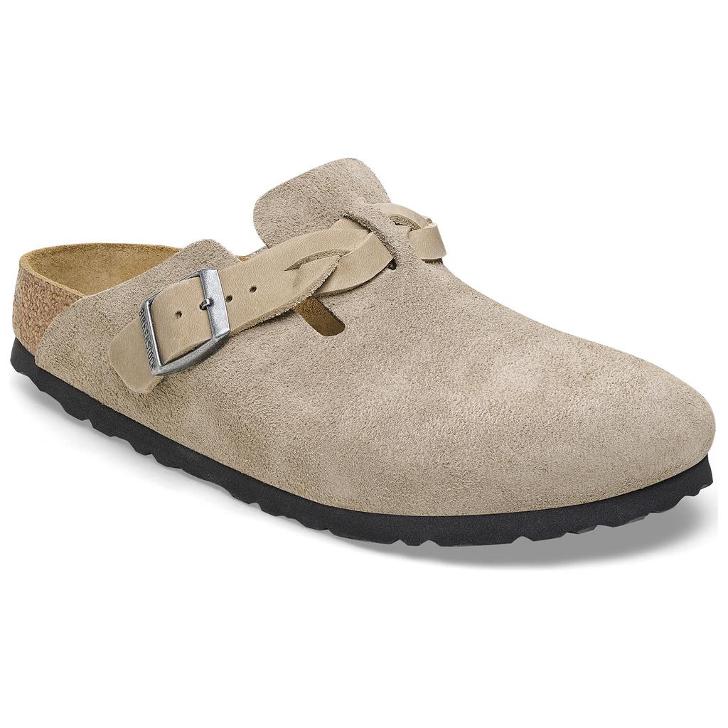 Birkenstock Boston Braided Suede Taupe Women Sneakers 1026667