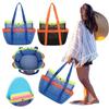 Large Capacity Mesh Beach Storage Bag Foldable Wash Storage Bag Swimming Handbag  Swimming Pool