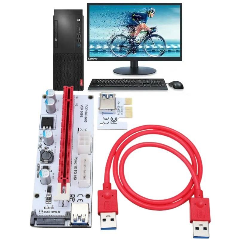 Pcie Pci-e Express 1x To 16x Удлинитель Райзер Карта Адаптер Btc Eth
