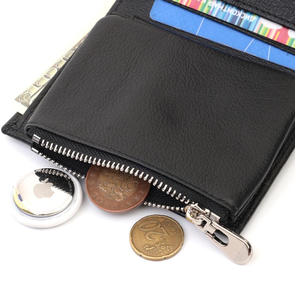 Vertical Wallet for Women Made of Genuine Leather ST Leather 22703 Black