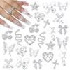 24pcs 3D DIY Nail Charms Resin and Alloy Nail Jewelry New Nail Gems Decor  Nail Supplies