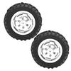 D12005 52mm RC Car Tyre Rubber Aluminium Alloy AntiSkid Tires for WPL D12 110 RC Truck(Silver S )