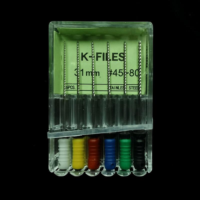 Стоматологические инструменты, эндодонтические инструменты для корневых каналов, H-файл 31 мм, K-файл 31 мм, эндодонтические инструменты из нержавеющей стали, стоматологическая стоматология, одонтология