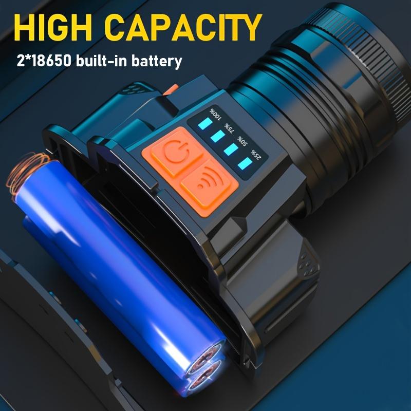 Перезаряжаемые светодиодные налобные фонари 3 режима освещения регулируемое фокусное расстояние USB подходят для кемпинга, охоты, рыбалки, пеших прогулок и исследования на открытом воздухе
