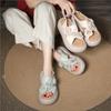 Flower Thick Soled Sandals Genuine Leather Comfortable Ethnic Style Women's Flat Platform Shoes