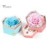Вечная роза, коробка для ожерелья, подарок, акриловый ящик для ювелирных изделий, коробка с консервированными розами, Рождественский футляр для ювелирных изделий, шкатулка для драгоценностей на день матери