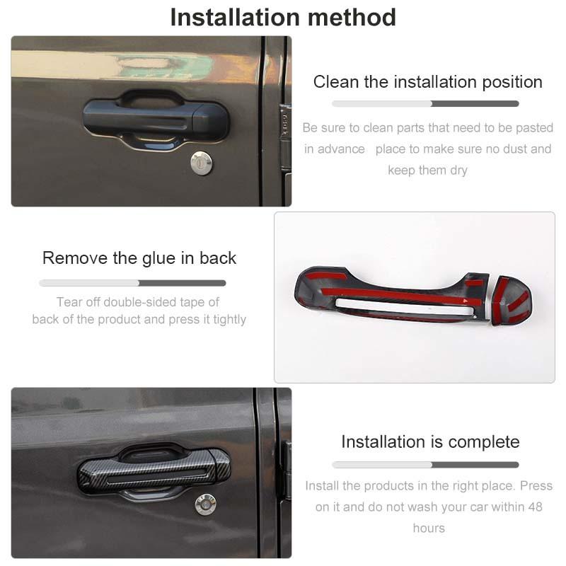 ABS ручка автомобиля наклейка в виде ракушки внешняя дверь чаша декоративная крышка для Jeep Wrangler JL 2018 Up 4-дверная версия Внешние аксессуары