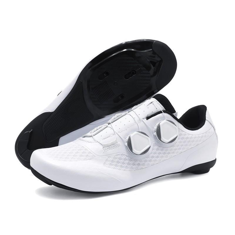 Mens Road Cycling Shoes With Nylon Sole Breathable Seamless Design Clipless Or Flat Pedal Compatible