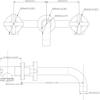 Wall Mount Bathroom Faucet Nickel,Cross Handles and Rough-in Valve Included