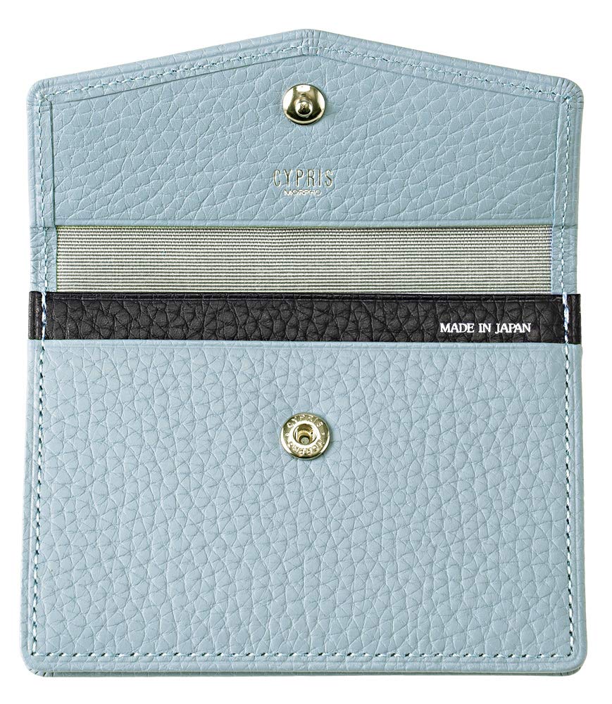 Кошелек Poke, компактный чехол для карт, умный кошелек, кожаный кошелек, антибактериальная обработка, защита от вирусов, подарок на день, подарок бойфренду, светло-голубой и черный 1653