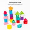 Набор радужных деревянных строительных блоков формы и цвета для детей