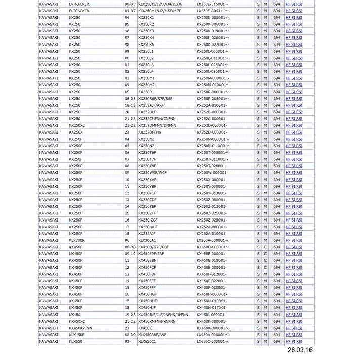 KITACO SBS 694SI Синтерованные металлические тормозные колодки CRF250R CRF450R WR250R WR450F RM-Z250 RM-Z450 KX250F KX450F Aprilia Beta Bimota GasGas