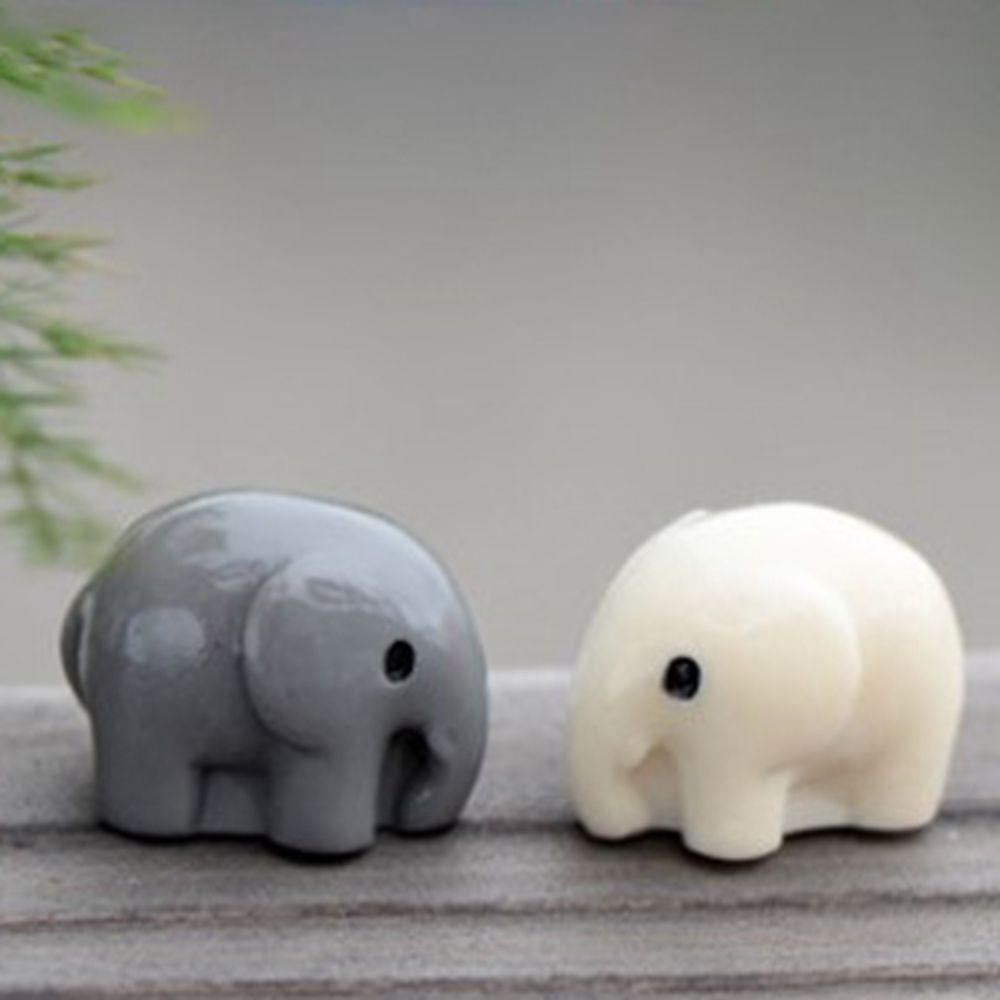 Glass Ornaments Home Room Miniature Fairy Garden Decoration Elephant Figurine Micro Landscape