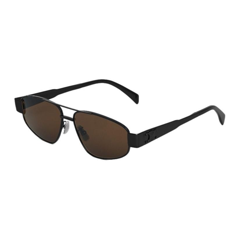 Celine Logo Pattern Pilot Sunglasses Men sunglasses Black 4S281CMLB-38NM