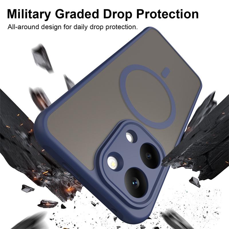Для Magsafe Магнитные Чехлы для Телефонов Funda Для POCO X8 Pro Max X8Pro 5G Бронированный Матовый Чехол Для X8ProMax Для Magsafe Магнитная Крышка