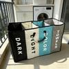 Folding 4 Grids Dirty Clothes Basket Oxford Cloth Miscellaneous Storage Bag  Dormitory