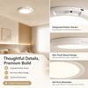Wireless Battery Powered Wardrobe Light — Dimmable Ceiling Light with Remote Control  Timer  and Motion Sensor Functions Rechargeable  White