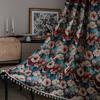 Полиэстер Хлопок Американский Стиль Ретро Жаккард Кисточка Масляная Живопись Штора Гостиная Полузатеняющая Штора Кухня Подхват