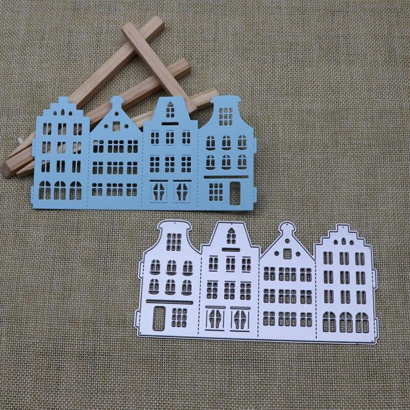 Строительная коробка Тиснение Металлические вырубные штампы Фонарь Рамка Вырубные штампы для изготовления открыток Скрапбукинг Декор