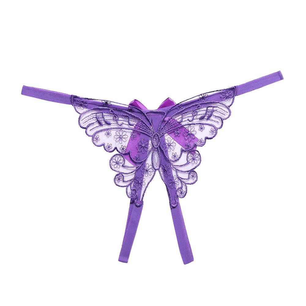 Женские супер сексуальные кружевные прозрачные стринги, горячие трусики с открытой промежностью, милые стринги Т-образной формы с узлом-бабочкой
