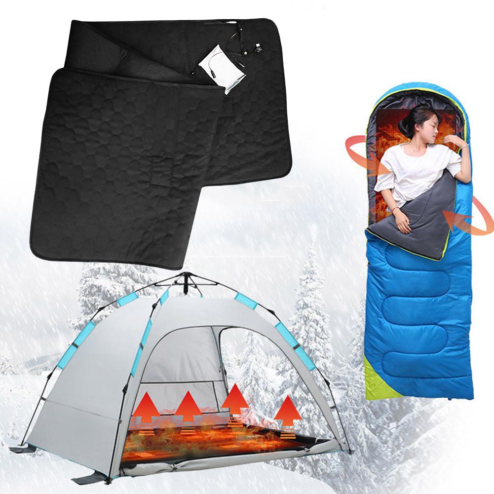 USB-нагревательный спальный коврик с 5 зонами нагрева, зимний нагревательный коврик, нагреваемый спальный мешок, коврик для кемпинга, согревающий матрас, аксессуары для кемпинга