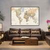 1 шт. Карта мира настенный плакат прозрачный печатный холст картина декоративная подвесная картина офис дом школьные принадлежности без рамки