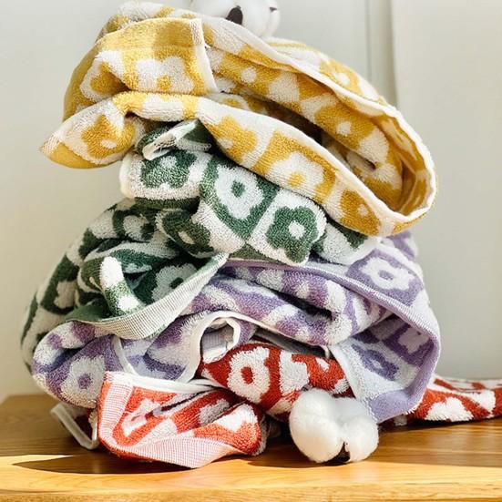 Полотенце для мытья, сильное водопоглощение, дизайн с цветочным принтом, чистый хлопок, для детей и взрослых, полотенце для чистки лица, рук, товары для дома