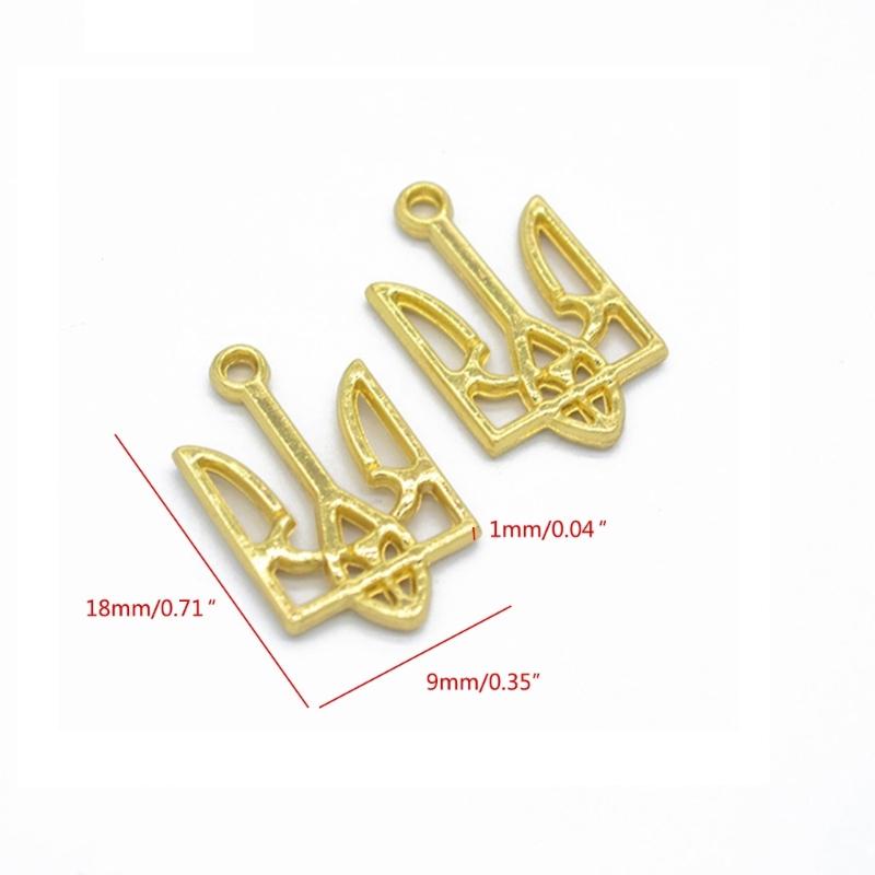 100 шт./набор DIY аксессуары Ретро сплав Подвески с национальным гербом Украины Украинский флаг Трезубец Шарм Патриотический подарок