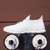 Мужские кроссовки Flyknit с сетчатой вставкой, для трансграничной торговли, размеры 45-47, легкие, низкие, всесезонные, повседневные, спортивные