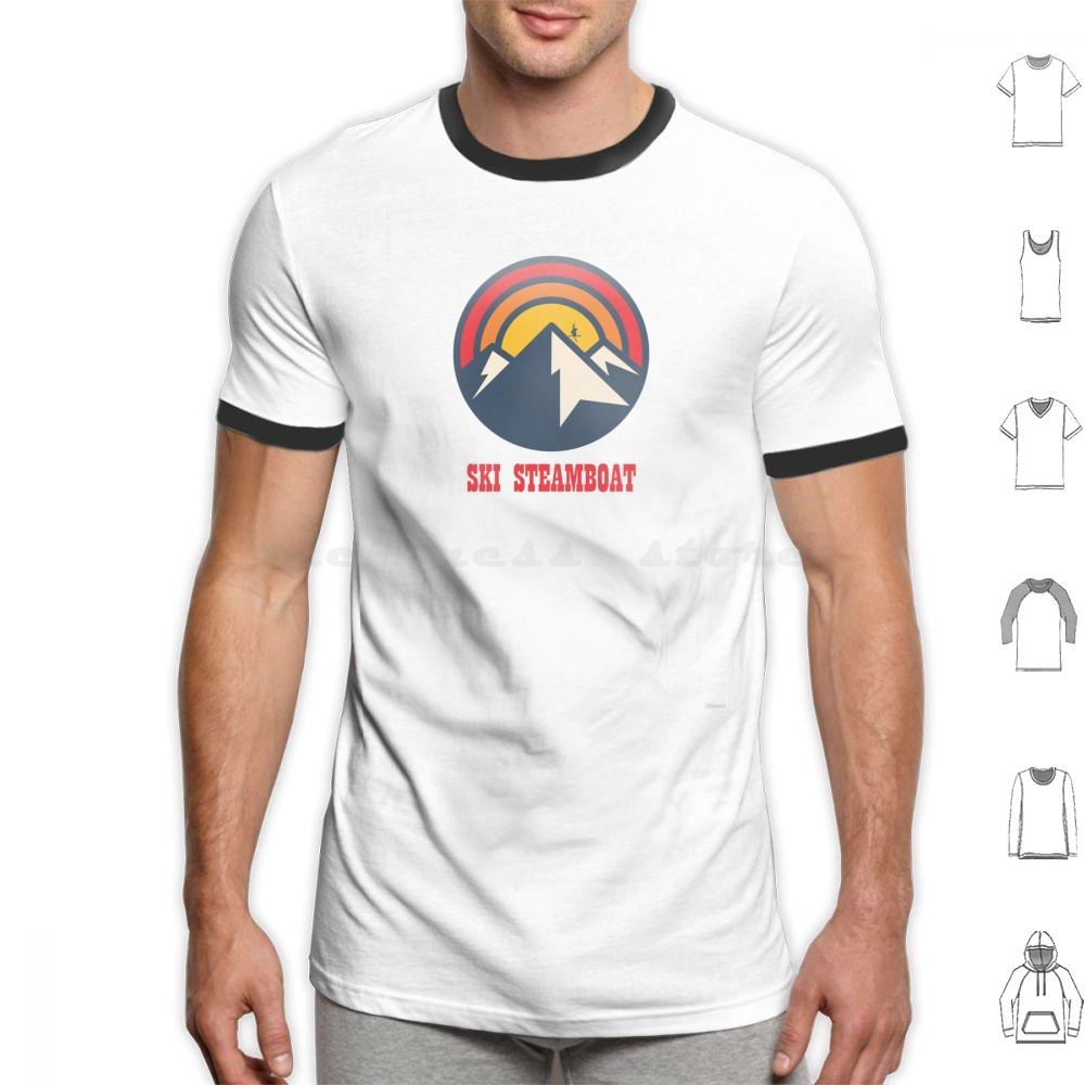 Ski Steamboat RetroVintage Steamboat Colorado T Shirt Cotton Men Women DIY Print Steamboat Ski Resort Snowboard Resort