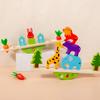 Сенсорные игрушки Монтессори Игрушки-пирамидки для малышей Животное-кролик Балансир Деревянные кубики Игра для раннего развития Подарок