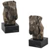 Schnauzer II - Dog Statue, Bust On Stone Base, Sculpture, Trophy for Dog Show by Brand