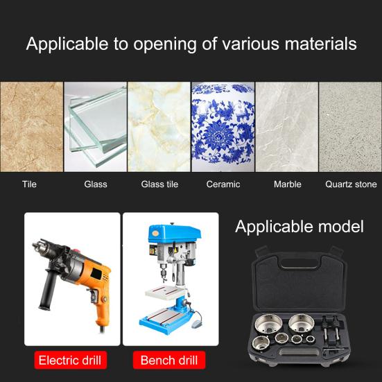 9 шт./компл. комплект кольцевых пил, высокопрочный специальный инструмент для резки острых отверстий, аксессуары для штамповки, мастерская